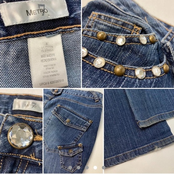 Y2K Rhinestone Cargo Jeans - Picture 4 of 4